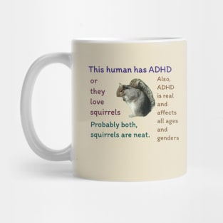 ADHD Squirrel Green Mug